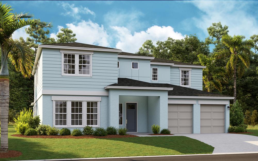 Charlotte Model Floorplan. 3,210sf New Home in Orlando, FL